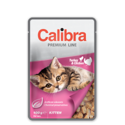 CALIBRA PREMIUM LINE KITTEN INDYK I KURCZAK SASZETKA 100G